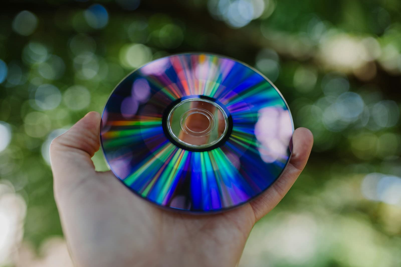 A hand holding a DVD disc